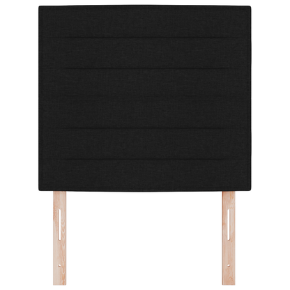Sengegavl Linjes Design Sort 100 Cm Stof