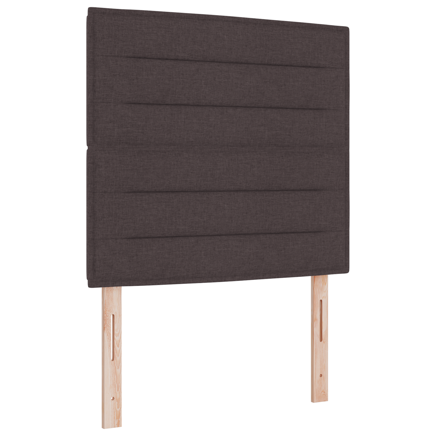Sengegavl Linjes Design Mørkebrun 100 Cm Stof