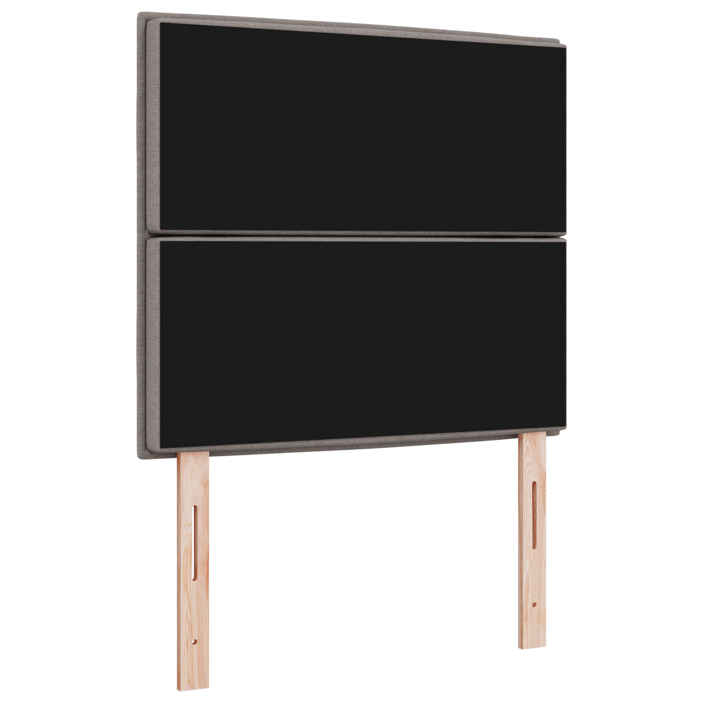 Sengegavl Linjer Design Gråbrun 100 Cm Stof