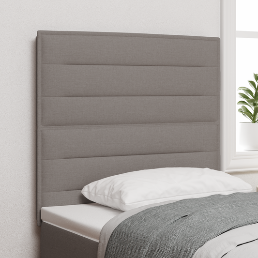 Sengegavl Linjer Design Gråbrun 100 Cm Stof