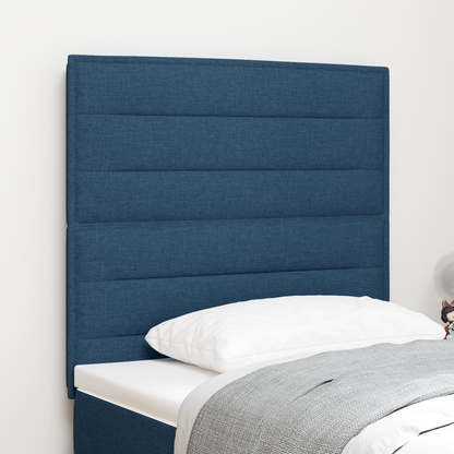 Sengegavl Linjer Design Blå 100 Cm Stof