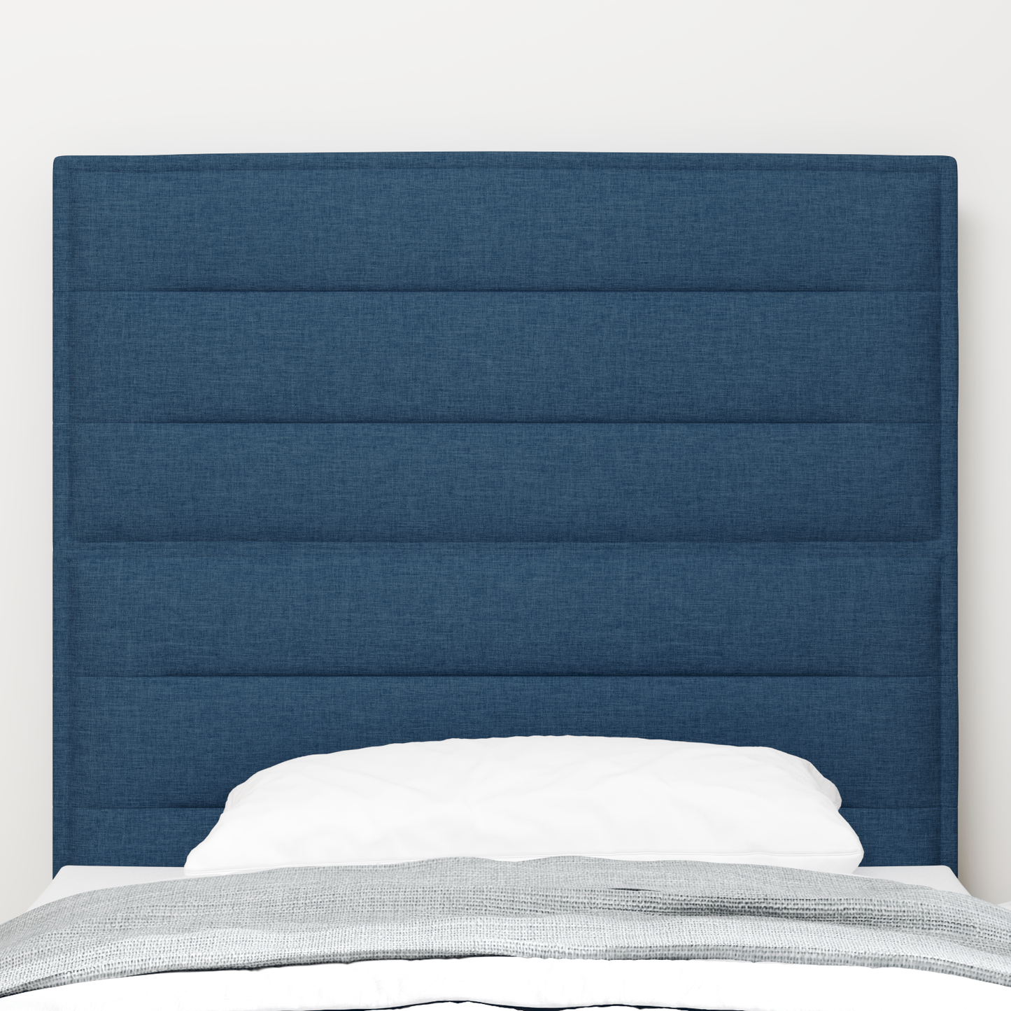 Sengegavl Linjer Design Blå 100 Cm Stof