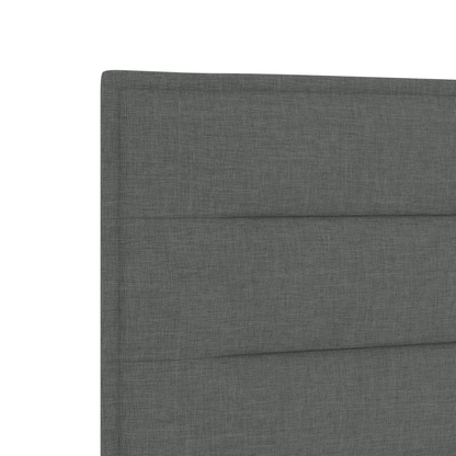 Sengegavl Linjer Design Mørkegrå 140 Cm Stof
