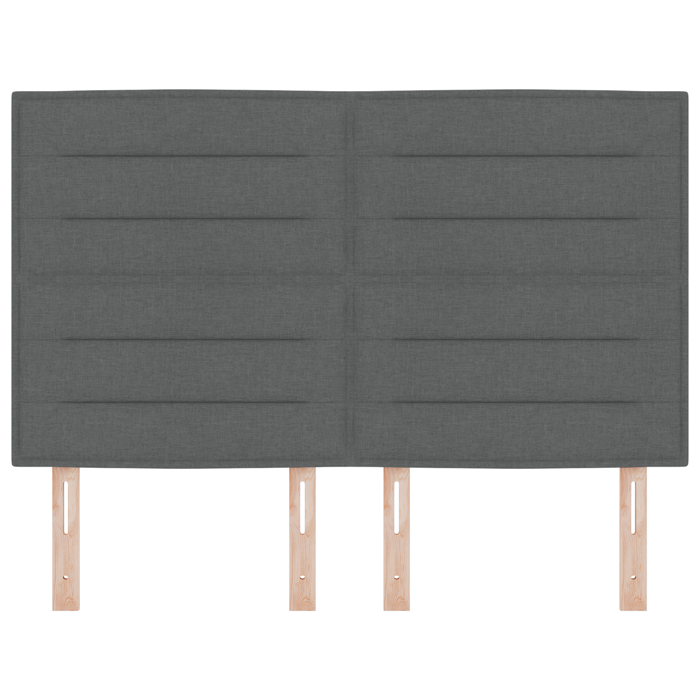 Sengegavl Linjer Design Mørkegrå 140 Cm Stof