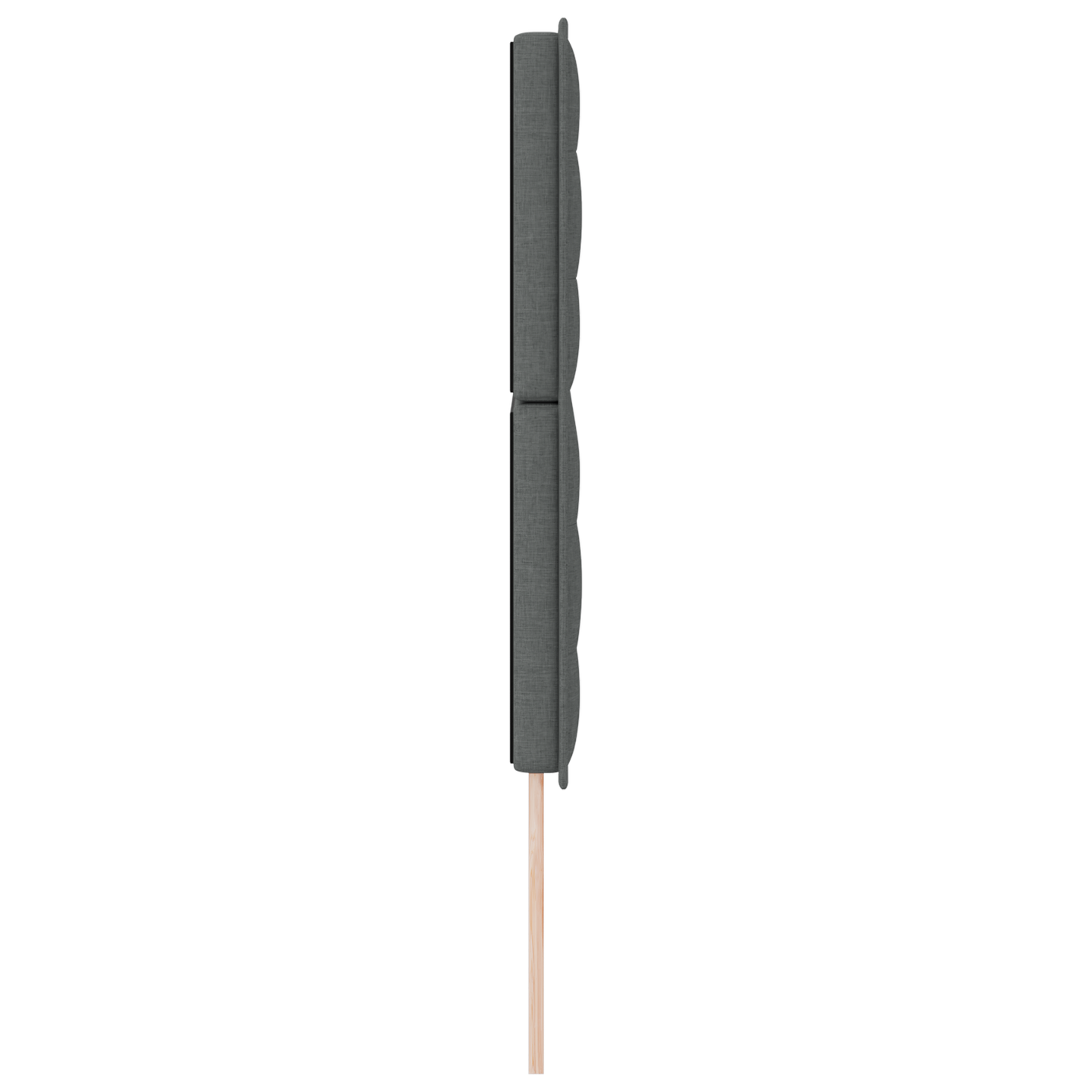 Sengegavl Linjer Design Mørkegrå 140 Cm Stof