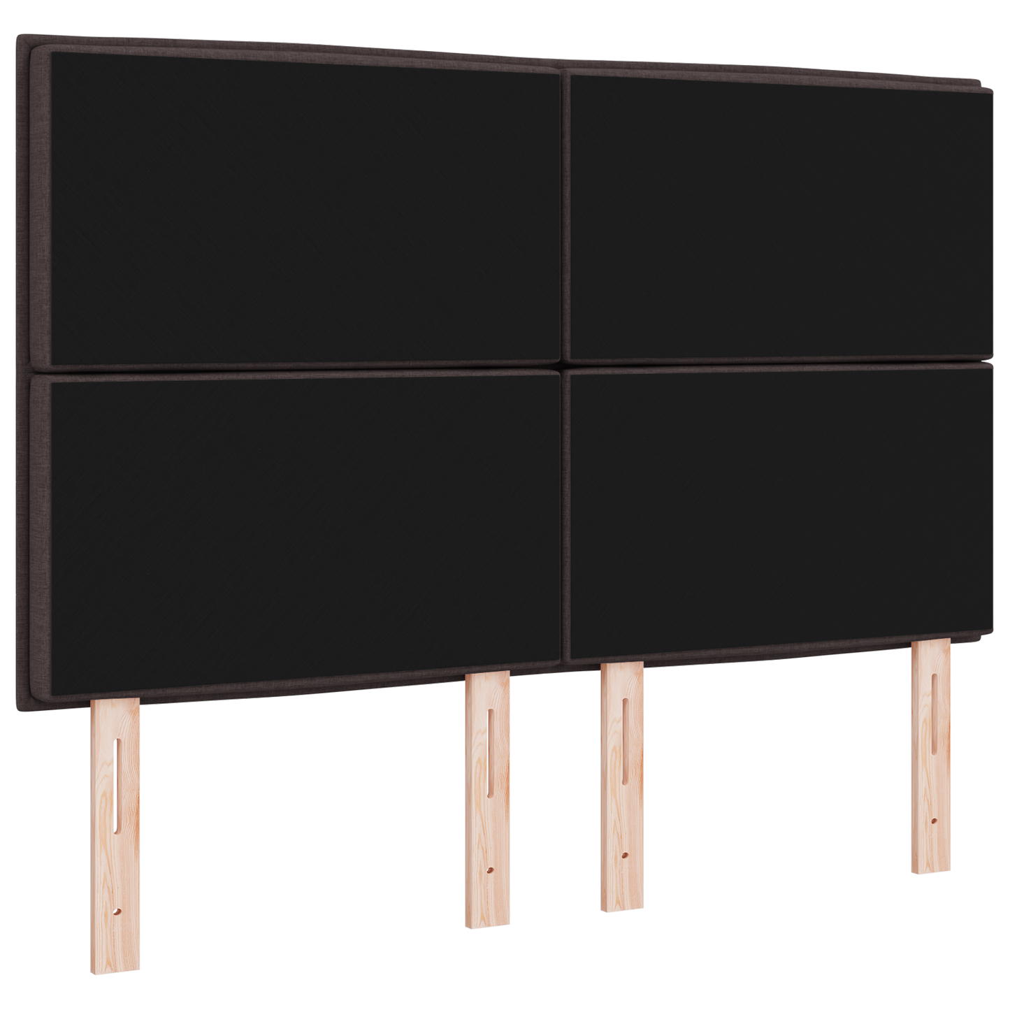 Sengegavl Linjer Design Mørkebrun 140 Cm Stof