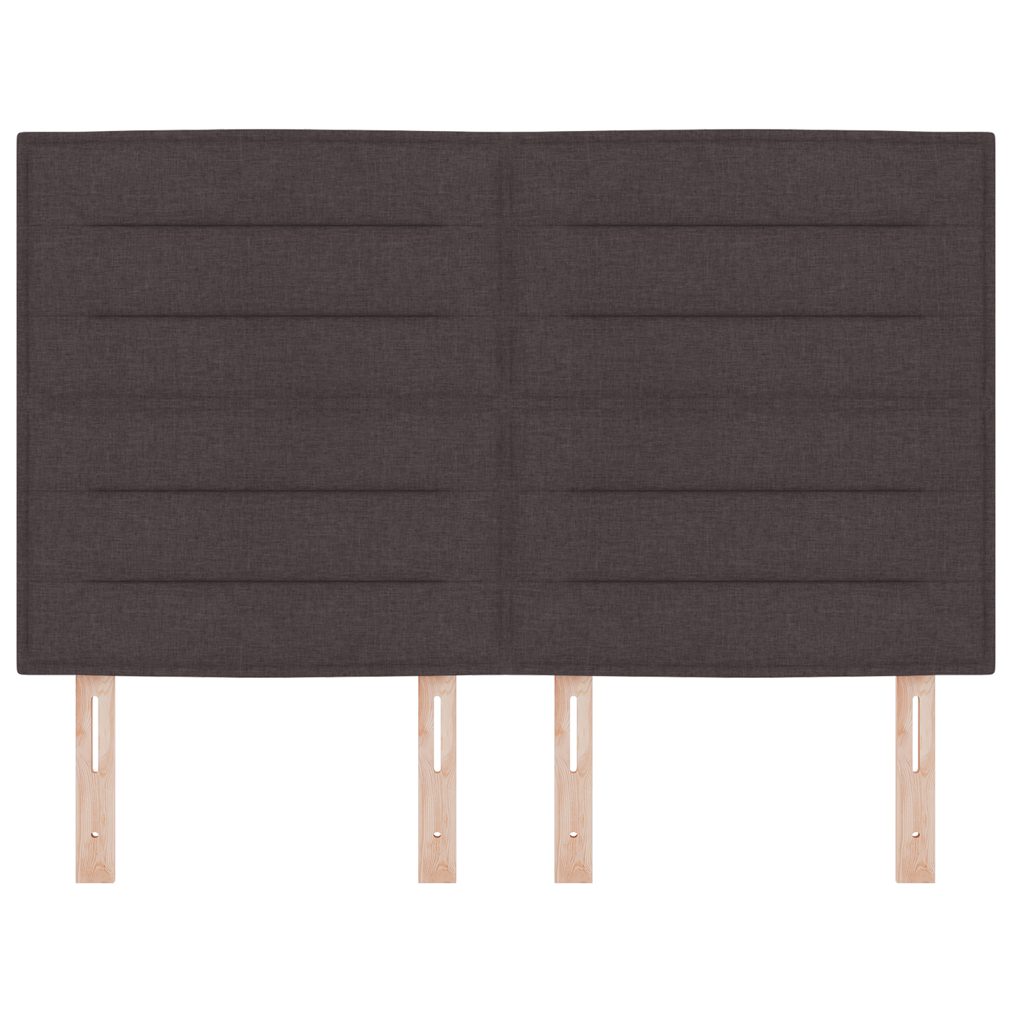 Sengegavl Linjer Design Mørkebrun 140 Cm Stof