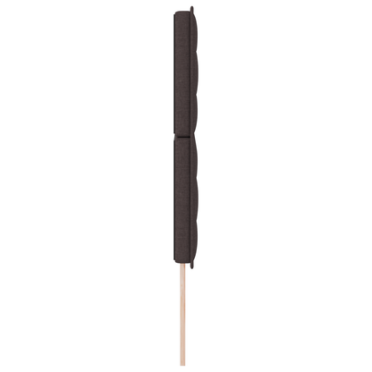 Sengegavl Linjer Design Mørkebrun 140 Cm Stof