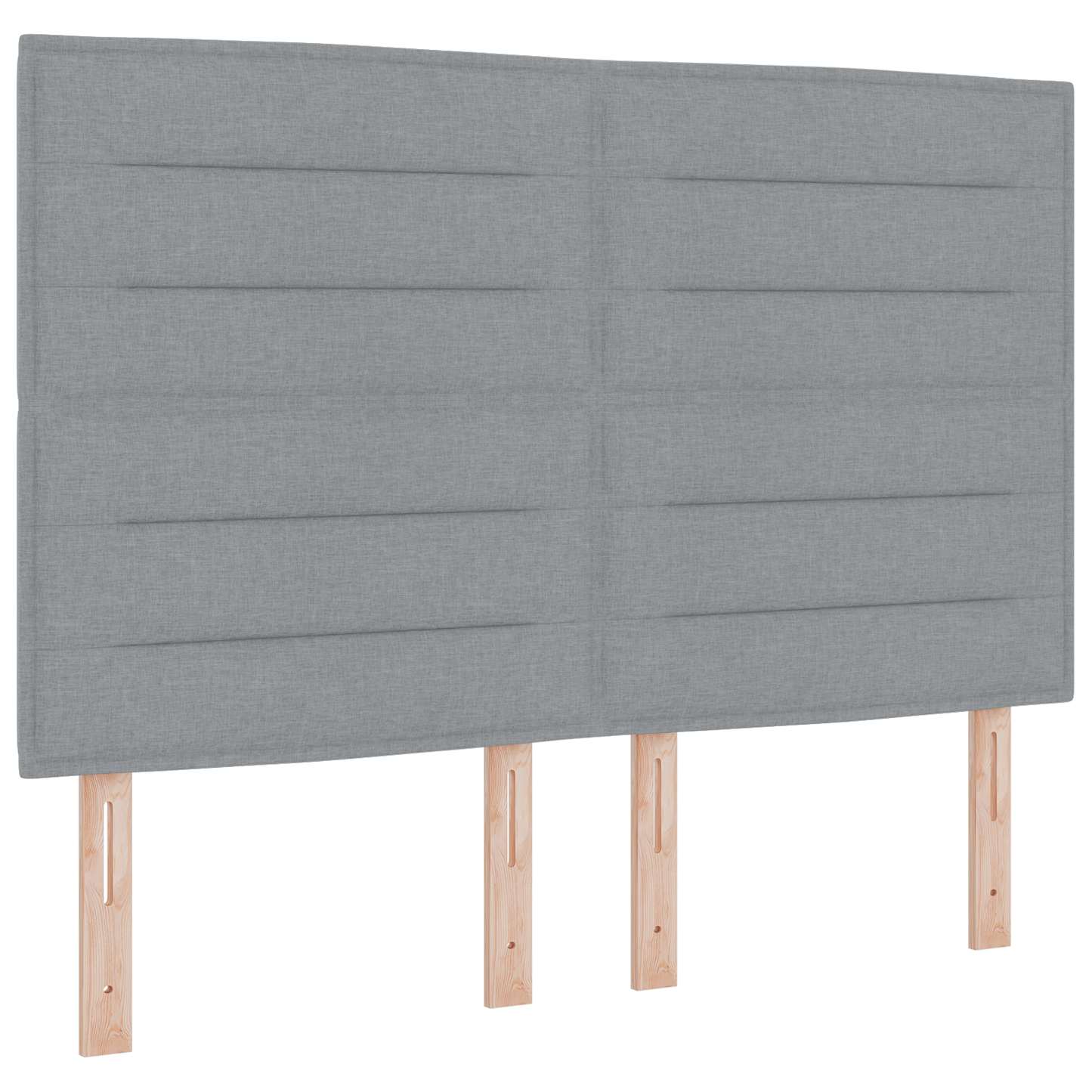 Sengegavl Linje Design Lys Grå 160 Cm Stof