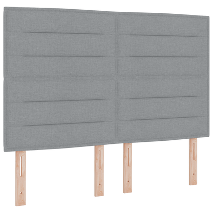 Sengegavl Linje Design Lys Grå 160 Cm Stof