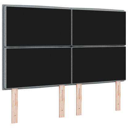 Sengegavl Linje Design Lys Grå 160 Cm Stof