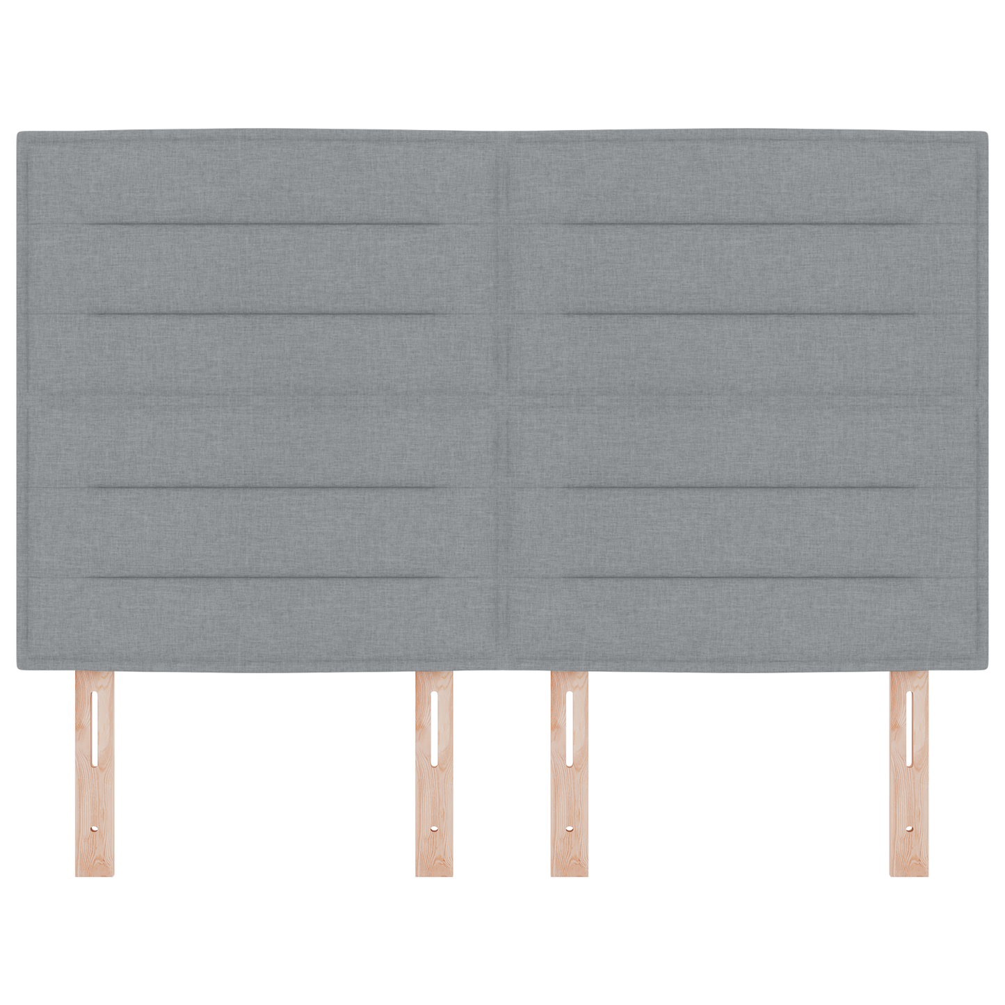 Sengegavl Linje Design Lys Grå 160 Cm Stof