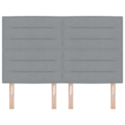 Sengegavl Linje Design Lys Grå 160 Cm Stof