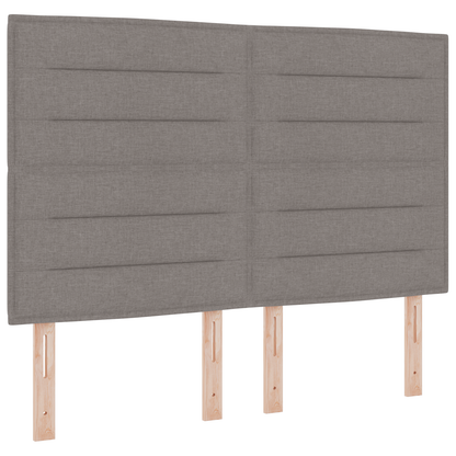Sengegavl Linjer Design Taupe 160 Cm Stof