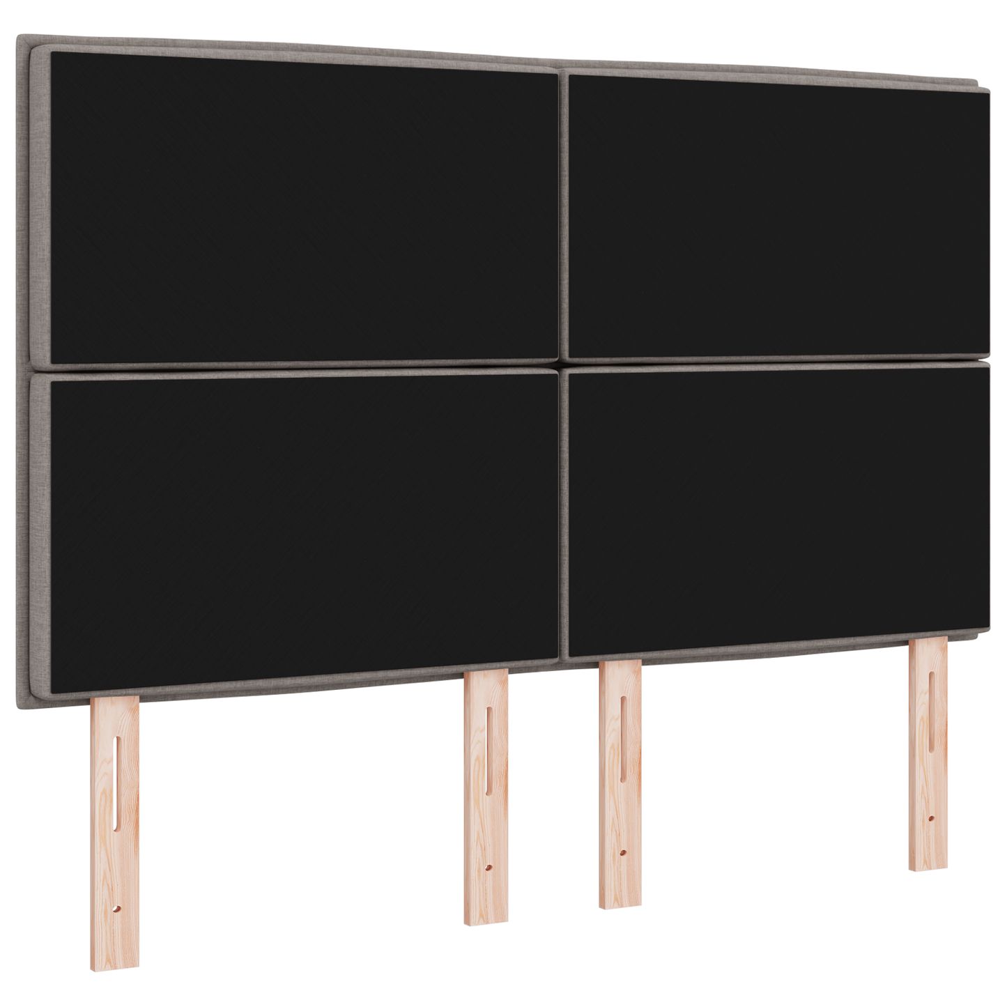 Sengegavl Linjer Design Taupe 160 Cm Stof