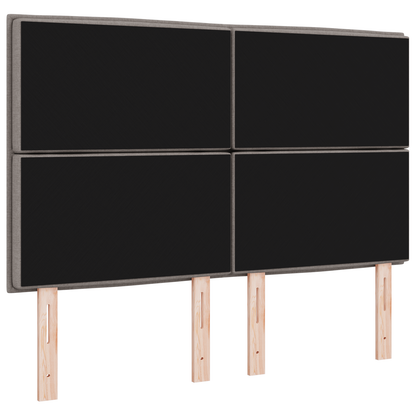 Sengegavl Linjer Design Taupe 160 Cm Stof
