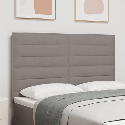 Sengegavl Linjer Design Taupe 160 Cm Stof
