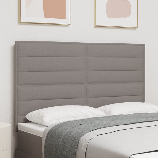 Sengegavl Linjer Design Taupe 160 Cm Stof