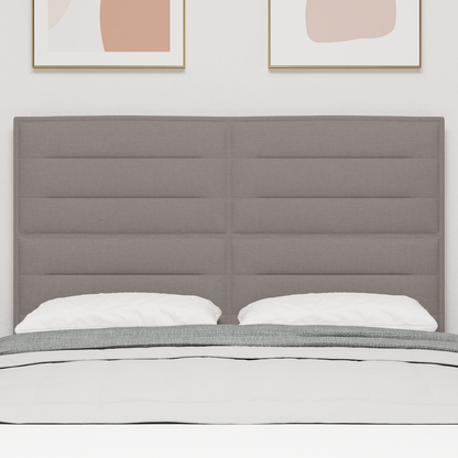 Sengegavl Linjer Design Taupe 160 Cm Stof
