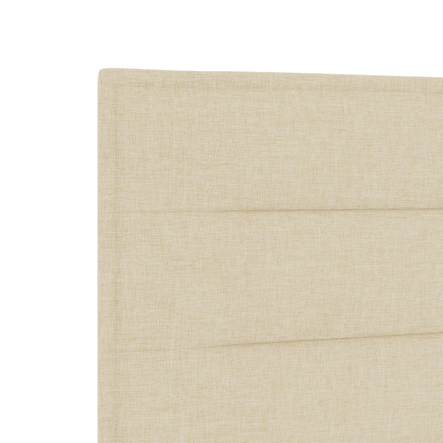 Sengegavl Linjer Design Creme 160 Cm Stof
