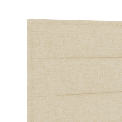 Sengegavl Linjer Design Creme 160 Cm Stof