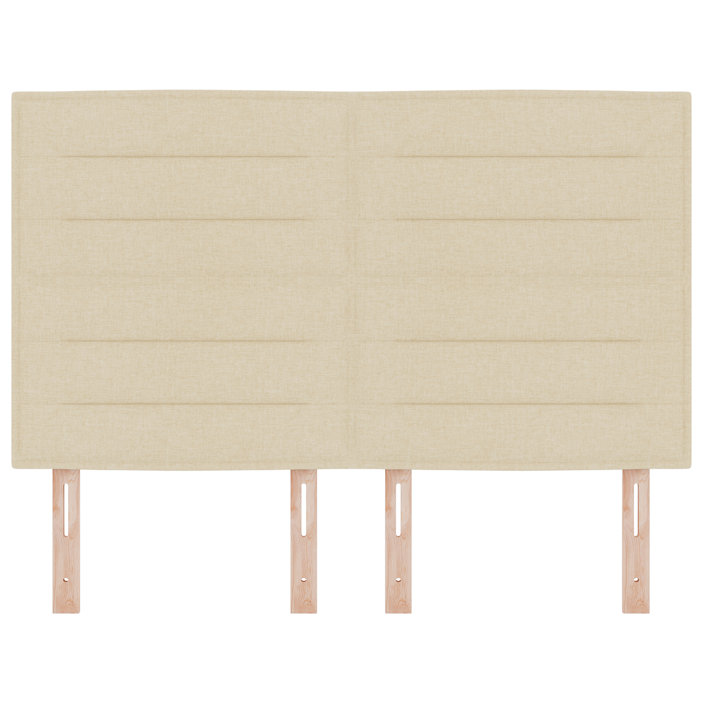 Sengegavl Linjer Design Creme 160 Cm Stof