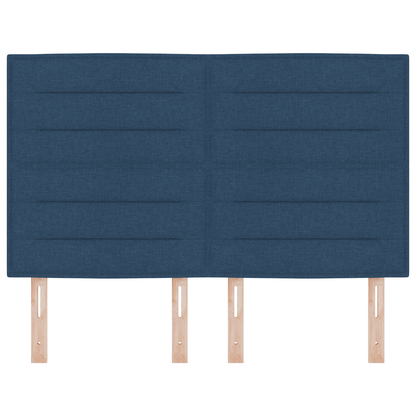 Seng Gavl Linjer Design Blå 160 Cm Stof