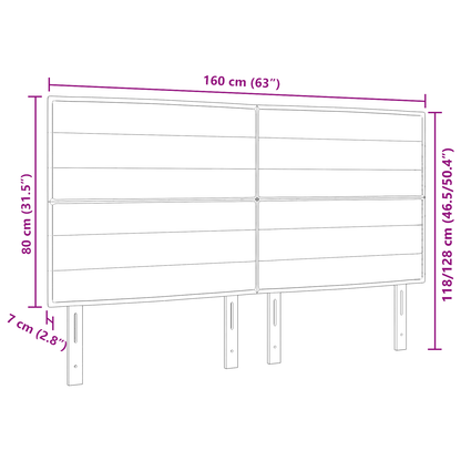 Seng Gavl Linjer Design Blå 160 Cm Stof
