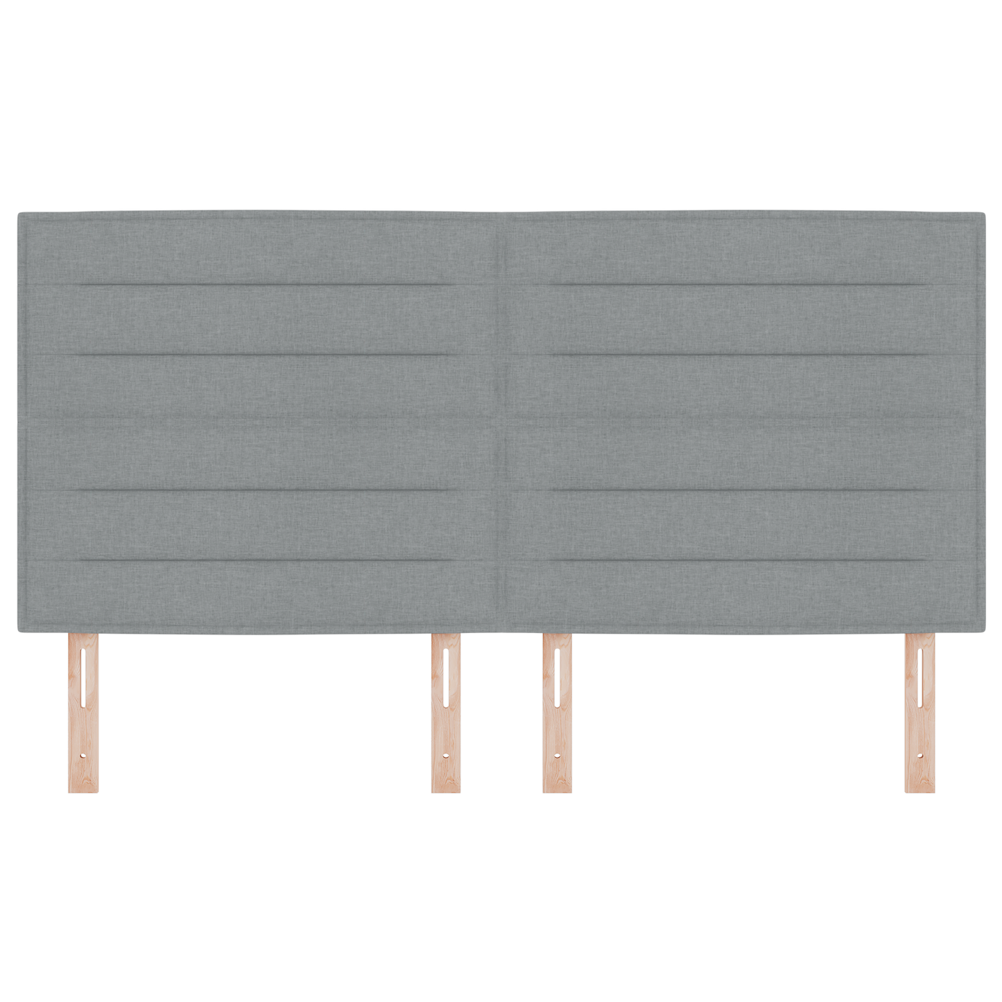 Sengegavl Linjer Design Lysegrå 180 Cm Stof