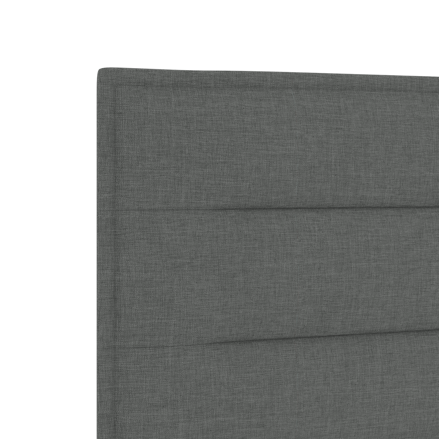 Sengegavl Linjer Design Mørkegrå 180 Cm Stof