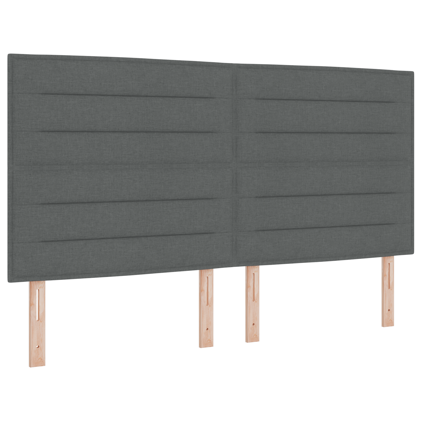 Sengegavl Linjer Design Mørkegrå 180 Cm Stof