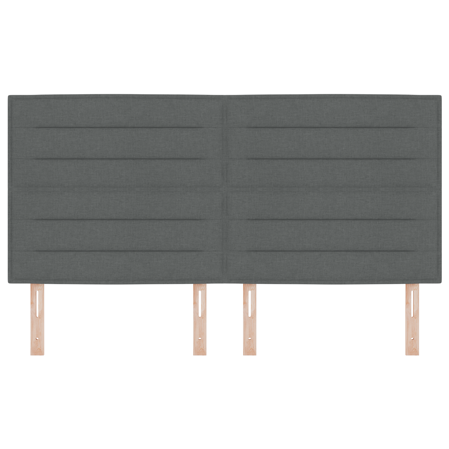 Sengegavl Linjer Design Mørkegrå 180 Cm Stof