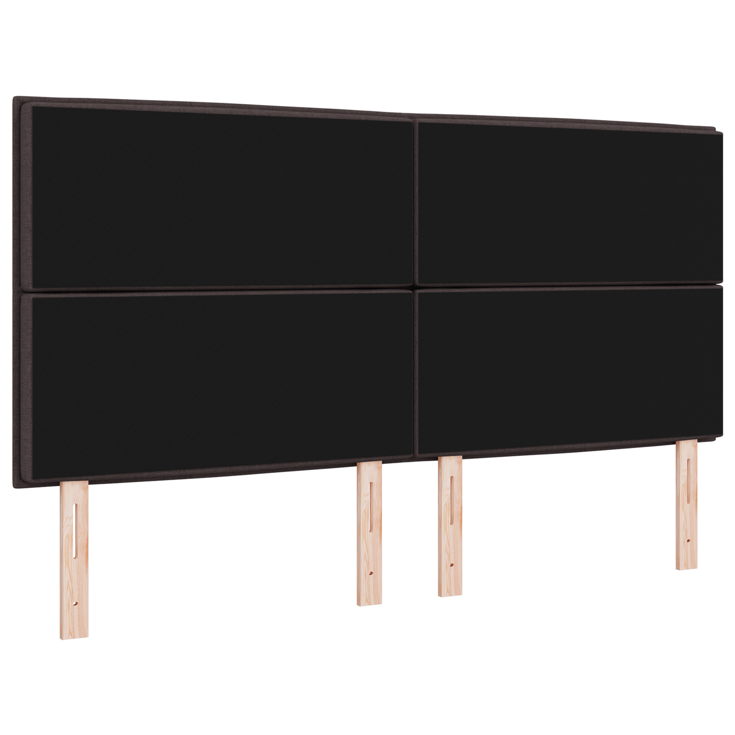 Sengegavl Linjer Design Mørkebrun 180 Cm Stof