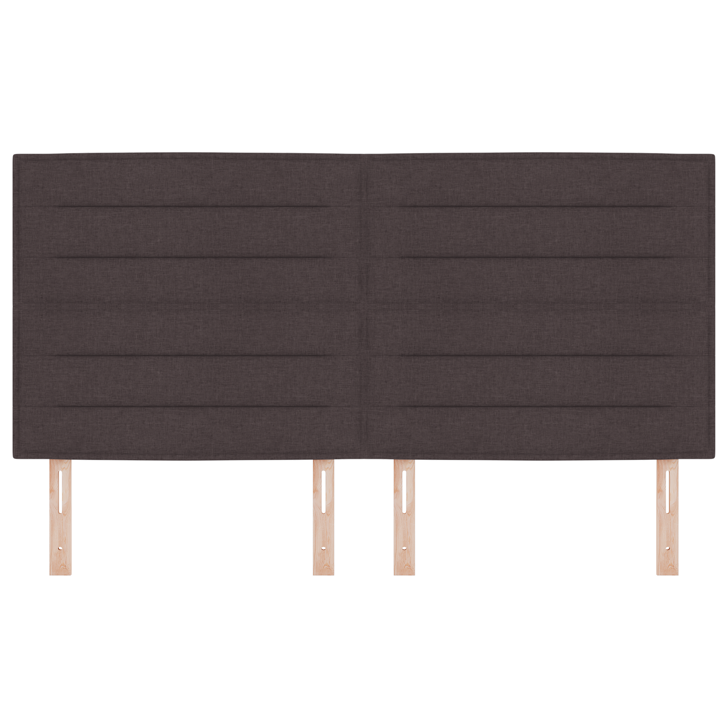 Sengegavl Linjer Design Mørkebrun 180 Cm Stof