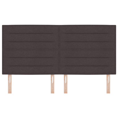 Sengegavl Linjer Design Mørkebrun 180 Cm Stof