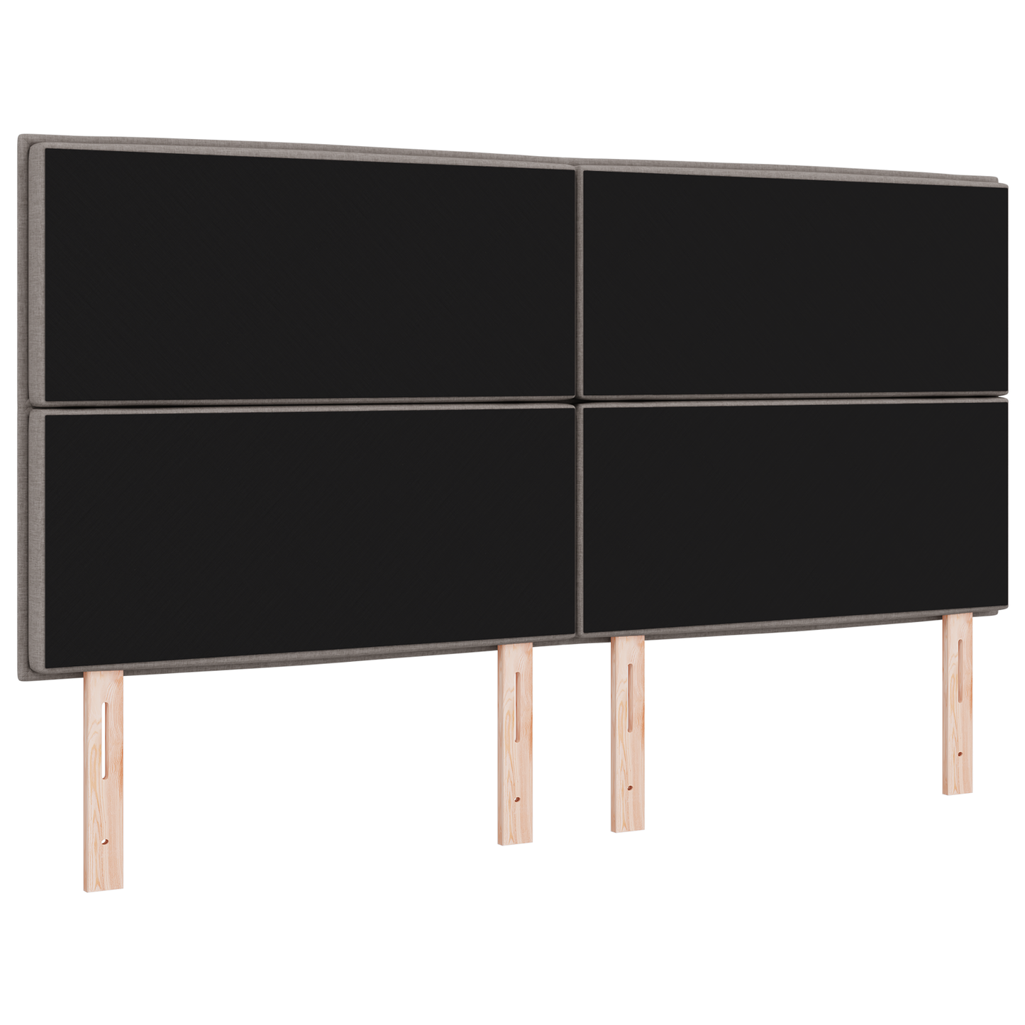 Sengegavl Linier Design Taupe 180 Cm Stof