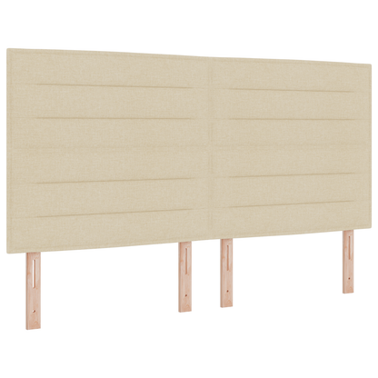Sengegavl Linje Design Creme 180 Cm Stof