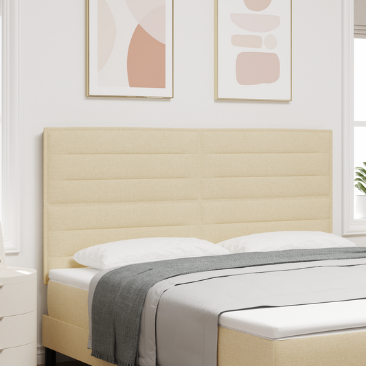 Sengegavl Linje Design Creme 180 Cm Stof