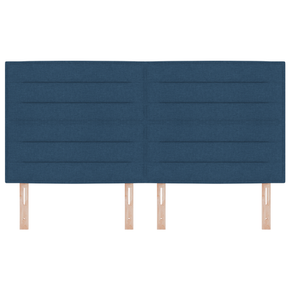 Sengegavl Linjer Design Blå 180 Cm Stof