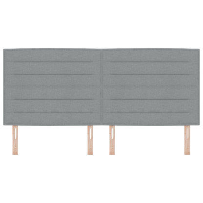 Sengegavl Linjer Design Lysegrå 200 Cm Stof