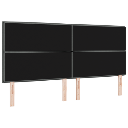 Sengegavl Linje Design Mørkegrå 200 Cm Stof
