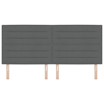 Sengegavl Linje Design Mørkegrå 200 Cm Stof
