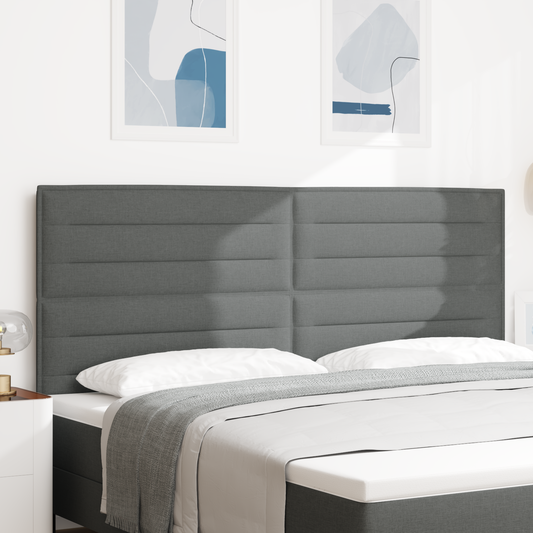 Sengegavl Linje Design Mørkegrå 200 Cm Stof