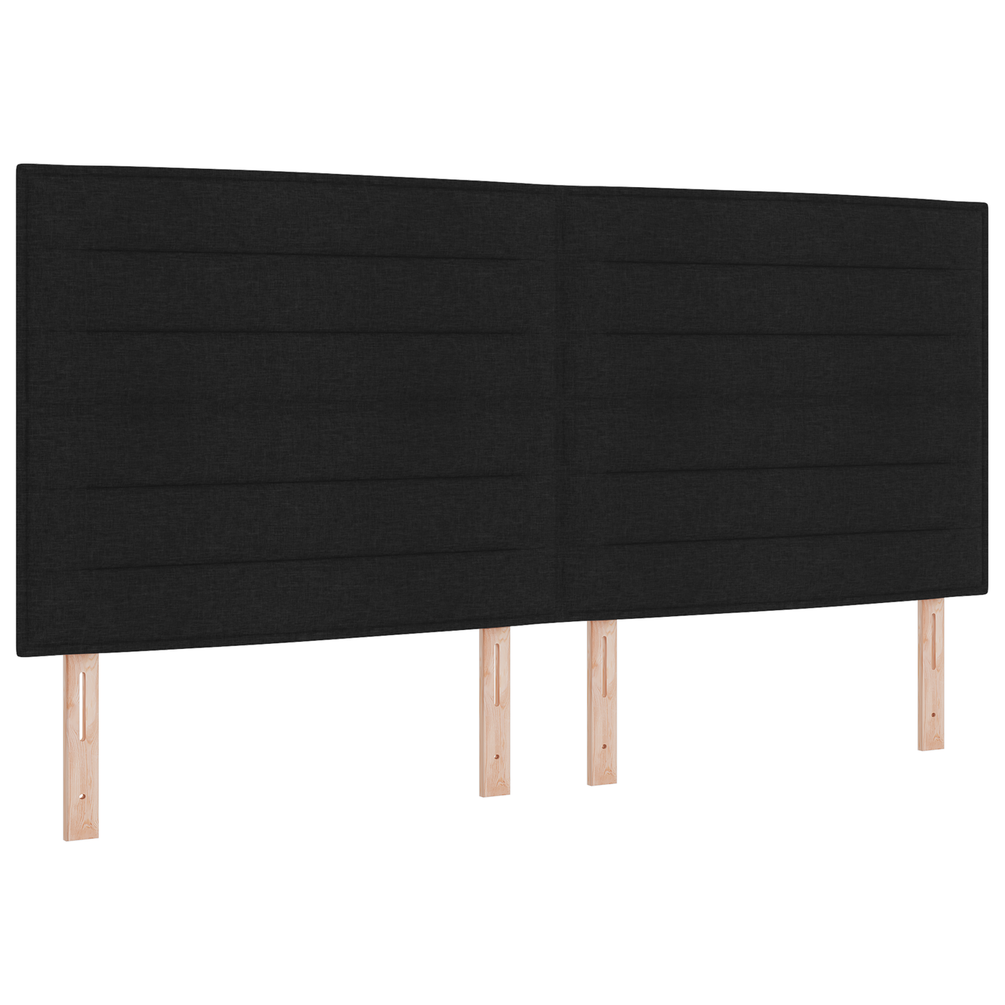 Sengegavl Linjer Design Sort 200 Cm Stof