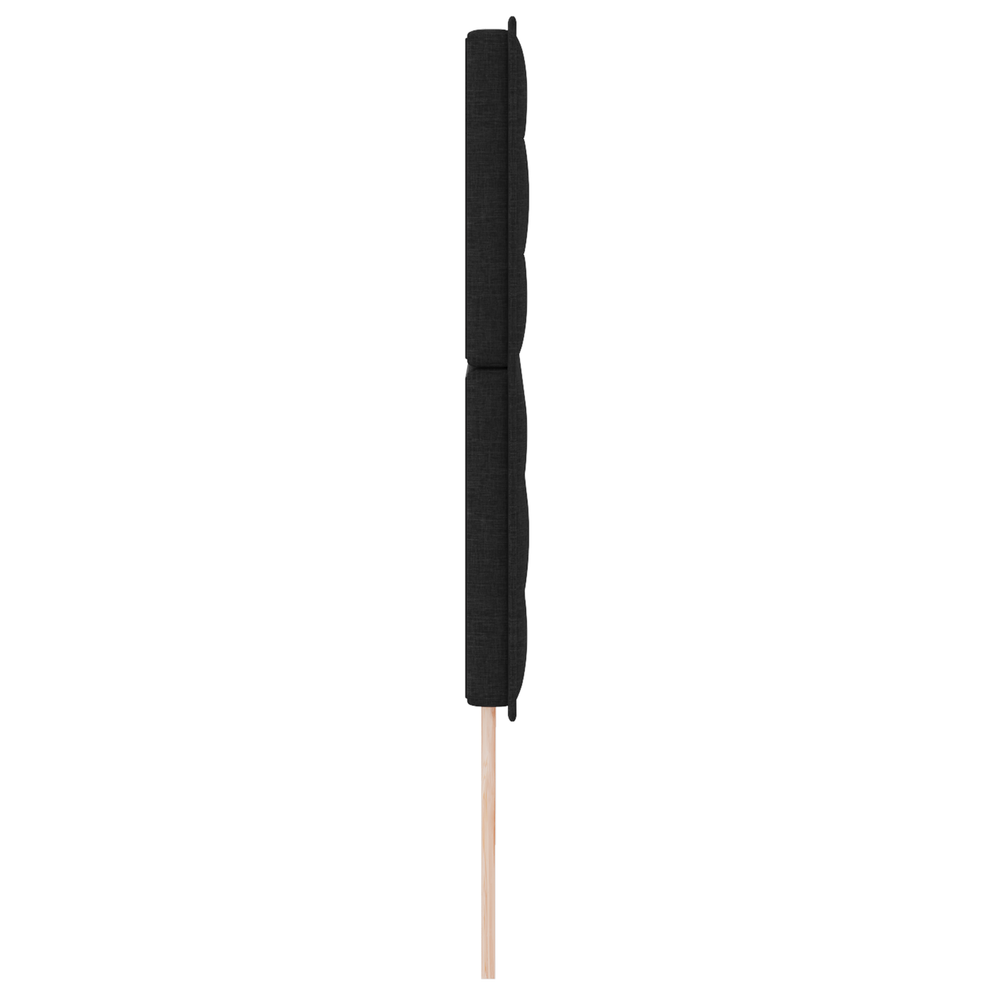 Sengegavl Linjer Design Sort 200 Cm Stof
