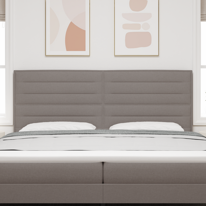 Sengegavl Linje Design Taupe 200 Cm Stof
