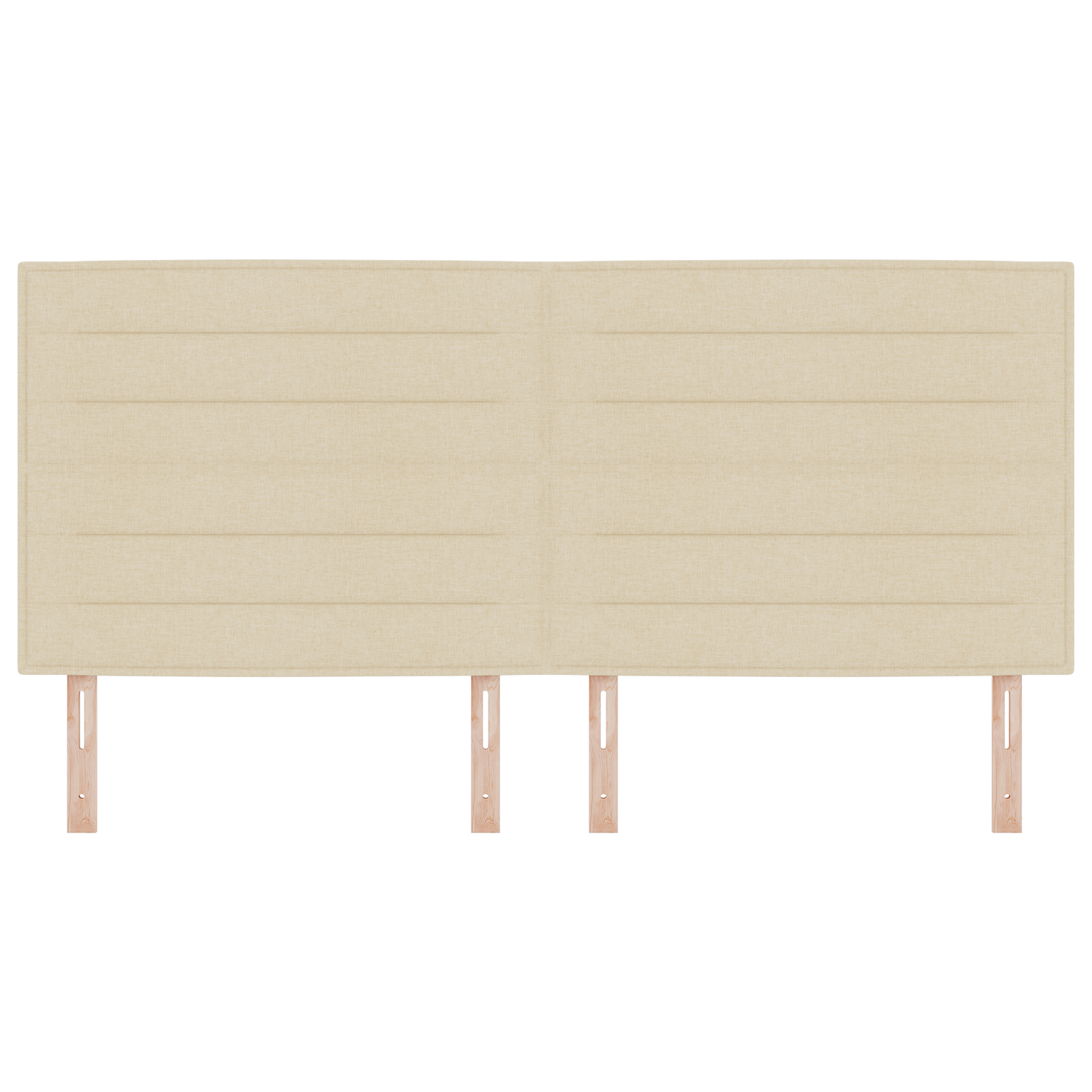 Sengegavl Linjer Design Creme 200 Cm Stof