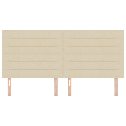 Sengegavl Linjer Design Creme 200 Cm Stof