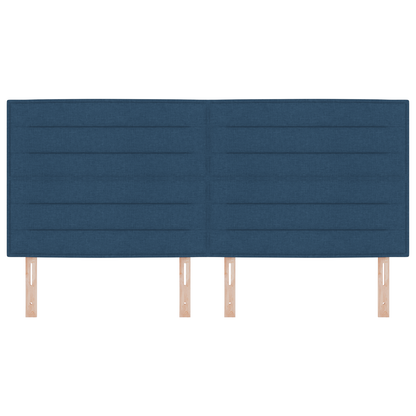 Sengegavl Linjer Design Blå 200 Cm Stof