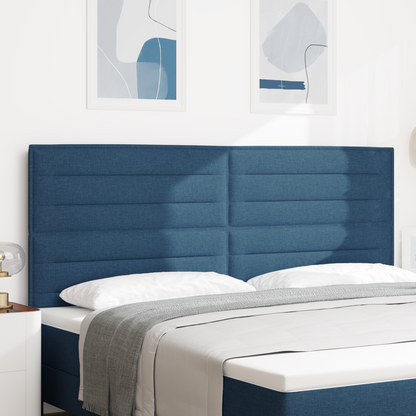 Sengegavl Linjer Design Blå 200 Cm Stof